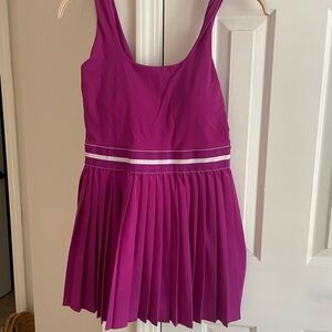 Purple Pleated Dress